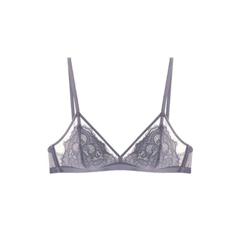 French Lace Breathable Underwear Sexy Pure Desire Bra for Women with Small Chest Push-up No-rim Bra