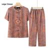 Elderly Women's Summer Floral Shirt & Shorts Set
