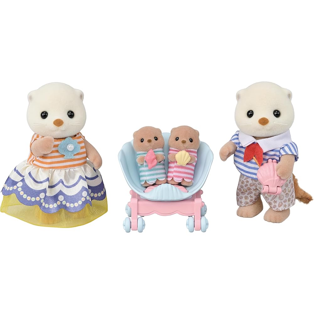 Sylvanian Families EPOCH Raccoon Family Doll Set ST Mark Certified Toy for Ages 3 and Up