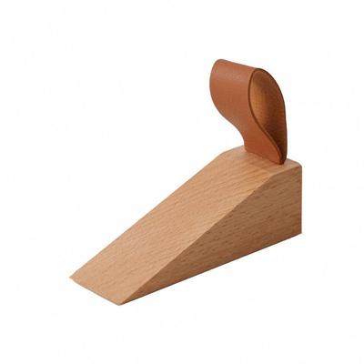 Creative Leather Rope For Store Dorm Nail-free Anti-collision Door Stopper Triangular Wedges Non-Slip Stoper Wall Protector