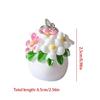 Artistic Resin Keychain With Realistic Miniature Plant Design Multifunctional Decoration For Backpacks Keys Or Gift Boxes