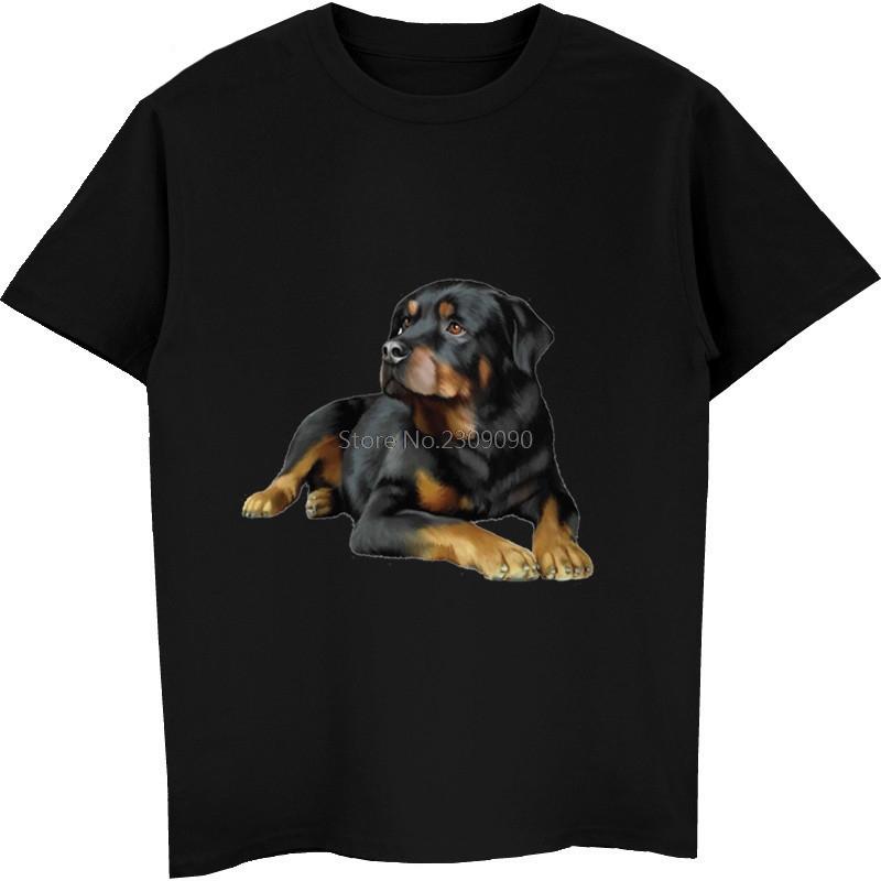 

Горячая Распродажа Модная Футболка с Собакой Ротвейлером Мужская Хлопковая Футболка с Коротким Рукавом и Круглым Вырезом Унисекс Футболки Топы Хип-Хоп Уличная Одежда 4XL
