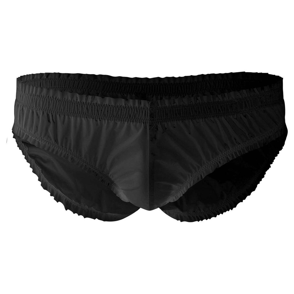 Mens Waterproof Briefs Low Rise Elastic Waistband Bulge Pouch Swim Underwear for Pool Parties