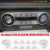 10 szt./zestaw Pokrywa przycisku nawiewu AC konsoli środkowej Wykończenie Pasuje do Benz C CLS GL GLK ML W204 S204 W166 C218 X218 X164 X166 X204 W164 ABS