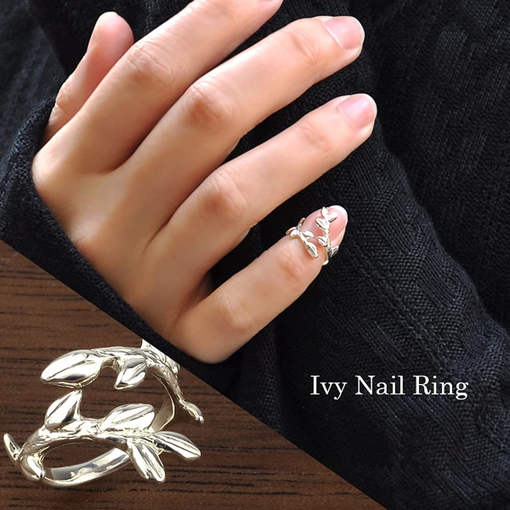 [Shinjuku Gin no Kura] Twig Nail Ring, Free Size, Adjustable, Silver 925, Women's, Tip Ring, Claw Ring, Pinky Ring