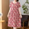 Elegante Plus Size Jurk voor Vrouw Korte Mouw Lange Jurken Zomer Kleding voor Vrouwen van Middelbare Leeftijd