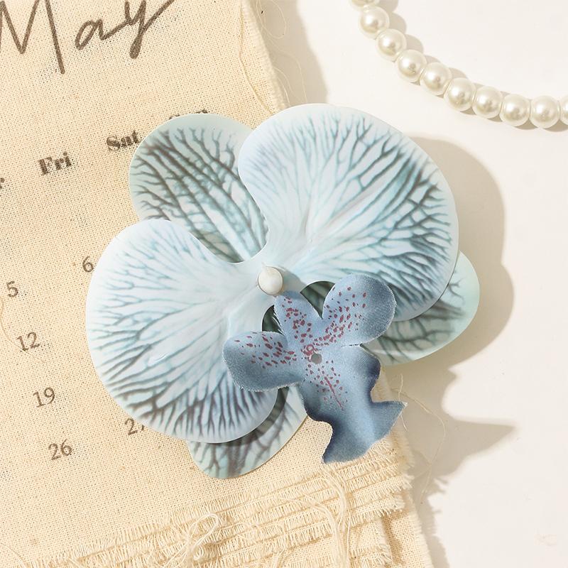 Hot Selling 3/5/10Pcs Butterfly Orchid Artificial Flowers for Home Room Wedding Bridal Accessories Headwear Hair Clips Diy Gift