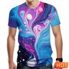 New Magic Water Pattern Leisure T Shirt Summer Fashion 3D Printed Magic Design Short Sleeve Ready Stock Casual Oversized T-Shirt