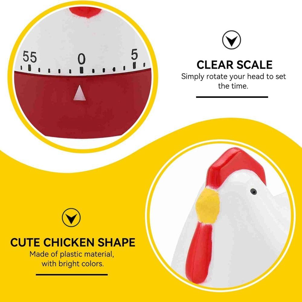 Manual Wind Up Mechanical Timer Hen Cooking Timer Cute Animal Countdown Clock  Home Decor
