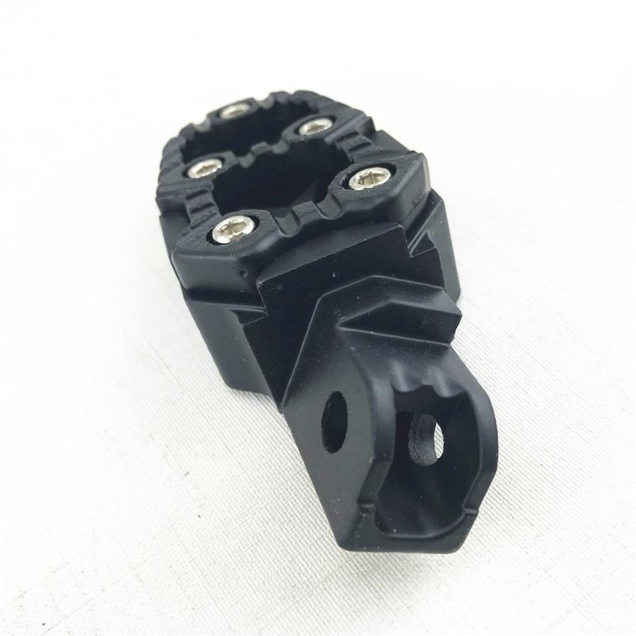 DIY Pair Aluminum Alloy Motorcycle Scooter Footrests Foot Peg Mount Pedals Black