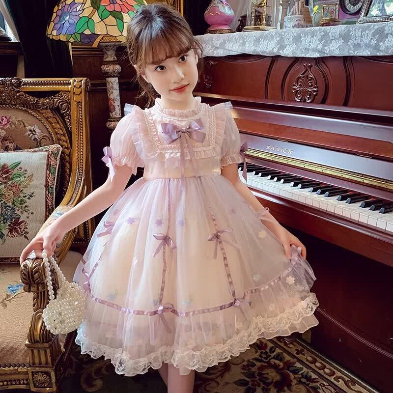 MIMIHELLO Girls' Summer Lolita Mesh Princess Dress