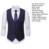 Men Suit Vest V-Neck Sleeveless Single-Breasted Suit Coat with Pockets Solid Color Slim Fit Formal Style