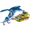 Escape Canglong Mouth Building Blocks Jurassic World Mosasaurus Attack Ship Bricks Toys Dinosaur Theme For Children Gift