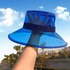 Solid Color Clear Bucket Hat Pvc Sun Cap Portable Transparent Fisherman Hat  For Women
