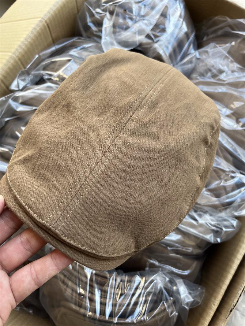 

Новая кепка мужская и женская берет родительско-детская шляпа форвардская шляпа сезон новая шляпа Child small XXS (50-52cm) темно-коричневого