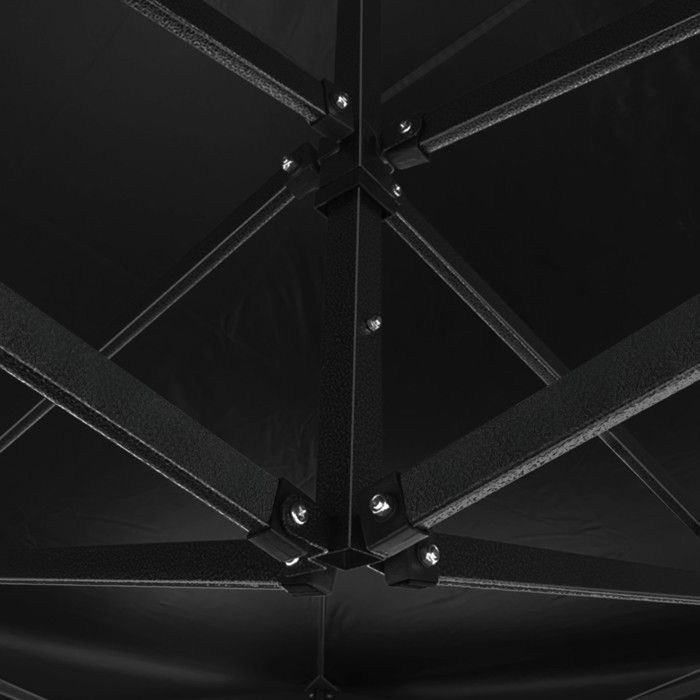 Toit de remplacement Tourtecs 3x3 m - Pavillon/Tonnelle noir Oxford 800D, imperméable