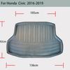 Car Rear Trunk Mat For Honda Civic Sedan 2016 2017 2018 2019 10th Gen Tailored Cargo Liner Boot Floor Tray Carpet 3D Accessories