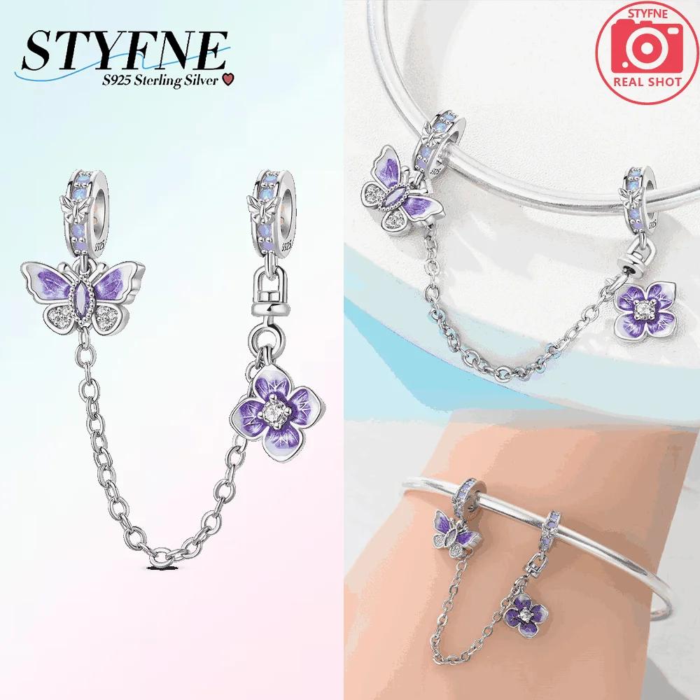 Charms Plata Originales Butterfly Design Flower Design Beads For Charms Copper Bracelet Beads Jewellery Producing Women'S Gift Idea