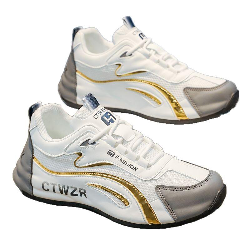 Men's Shoes 2025 Summer New Lightweight Sports Casual Shoes Breathable Deodorant Mesh Shoes Platform-soled Versatile Dad Shoes