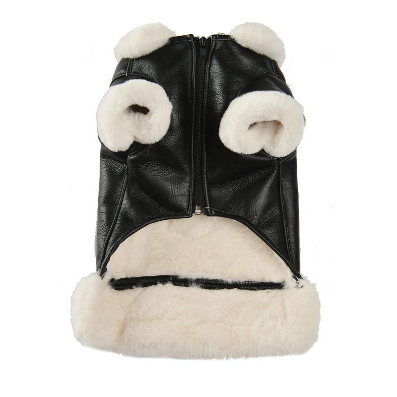 New Fall/winter Pet Clothing Jacket - Falcon Leather Coat with Added Insulation for Warmth. Pet Clothing for Cats and Dogs, Including Accessories.