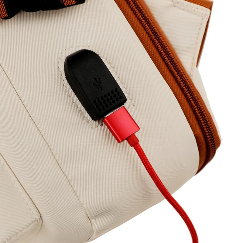 Wielofunkcyjny plecak podróżny - Smukła torba na laptopa do samolotu, szkoły i codziennych dojazdów Lekka torba na laptopa z portem ładowania USB