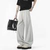 Spring and Autumn American Deconstruction Solid Color Scimitar Sweatpants Men's Cleanfit Loose Straight Versatile Wide-leg Pants
