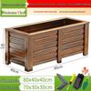 Large Outdoor Rectangular Wooden Planter Box for Flowers and Vegetables