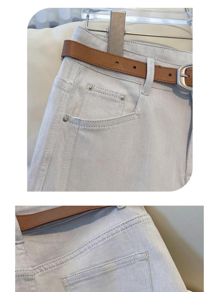 2025 Women's Straight-Leg High-Waisted Jeans: Slimming, Versatile, and Fashionable for Spring & Autumn