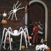 Horor obří chlupatý pavouk Realistické strašidelné bílé pavoučí rekvizity s červenýma očima pro strašidelný dům Halloweenská dekorace 30/90/150 cm