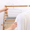 2/4Pcs Pants Rack Multifunctional Household Saving Space Multi Layer Trousers Hanger Pants Closet Color Clothes Peg 5 Layers