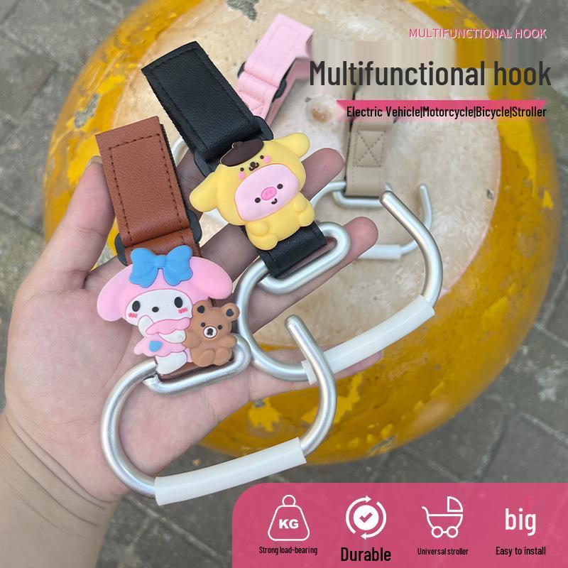 Electric Vehicle Hook Stroller Bag: Strong Load-Bearing Pendant with Cartoon Design