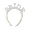 Elegant Pearl Wide Brim Bridal Headband - Versatile Wedding and Gown Accessory