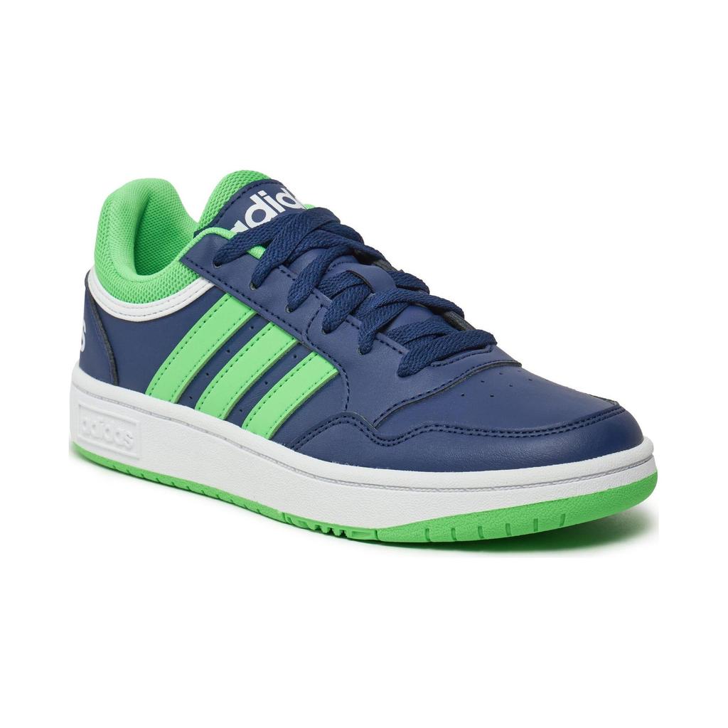 Adidas Neo Hoops 3.0 Vielseitige Bequeme Stoßdämpfende Strapazierfähige Low-Top Kinder-Sneaker Kinder-Sneaker Blau Grün IG6107