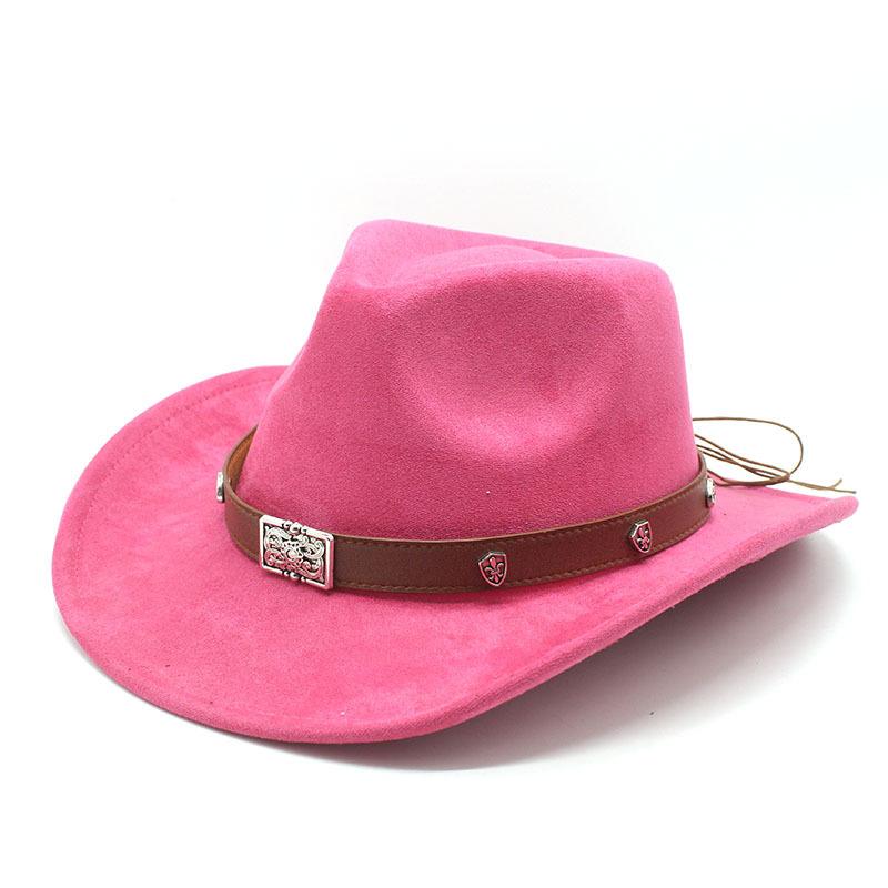 Suede Men'S And Women'S Woolen Denim Jazz Felt Hat, Crimped Top Hat, Tibetan Sunshade And Sun Protection Hat