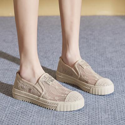 Fischerschuhe Damen Frühling Neue Schuhe Flacher Boden Allround Einzelne Schuhe Slipper Gewebt Kleiner Duft Damenschuhe