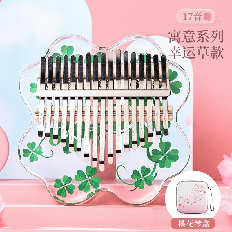 Crystal Thumb Piano 17 Tone Kalimba Acrylic Thumb Piano Finger Pianoforte Musical Instruments