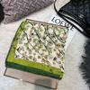 Beige Green Women 100% Silk Scarf Headscarf Fashion Floral Design Square Scarves For Hair 65*65Cm Fashion  Neck Scarf Hijab