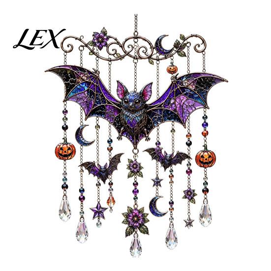 Festive Party Supplies for Halloween Acrylic Wind Chime Pendant, Crystal Suncatcher Hanging Ornaments, Decorative Mysterious Courtyard Chimes