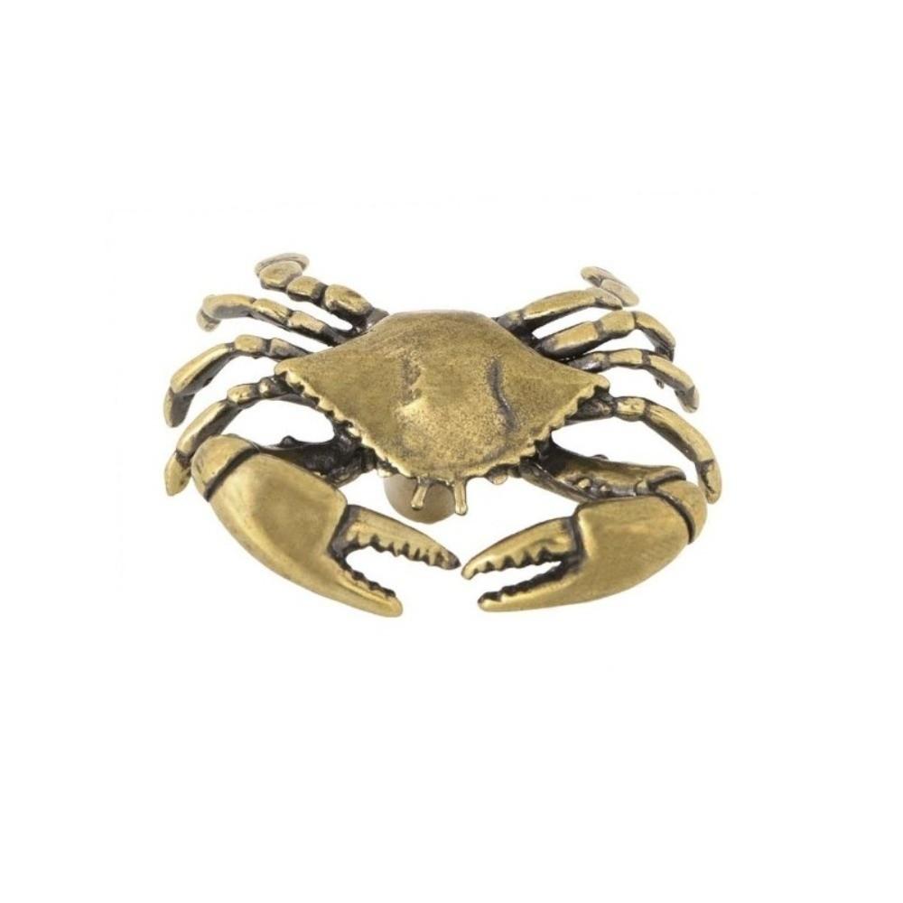 Retro Brass Cabinet Pulls Hardware Closet Door Knobs Creative Crab Design Drawer Handles  Window
