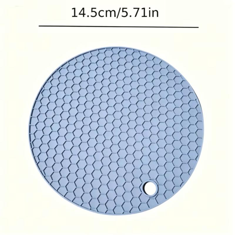 High Temp Resistant Honeycomb Rubber Table Pad, Anti-Skid Multi-Functional Kitchen Heat Insulation Mat, Durable Pot Bowl Cup Coa