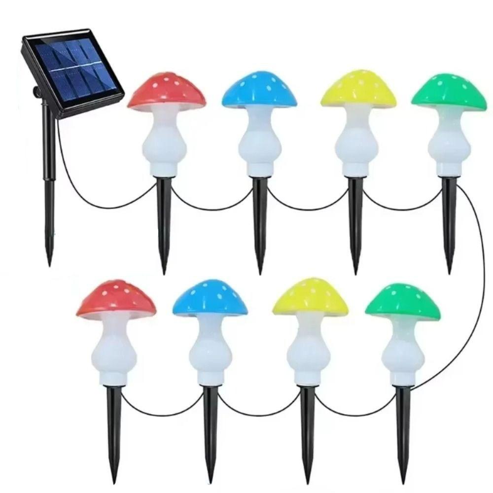 Waterproof Solar Mushroom Light 8 Head LED Solar Mushroom Light Sunlight Fairy Light Easter