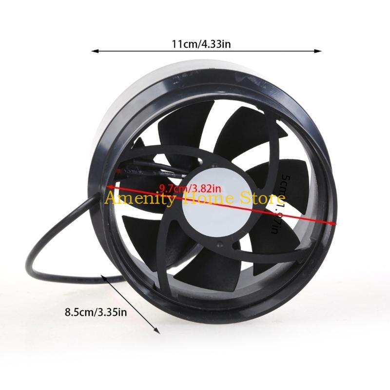 F26C Universal Inline Blower Fan 97mm Ventilation Exhaust Fan for Boats Motorhomes