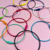 Punktfärgad Emaljerad Ståltrådsring, Målad/Rostfri Stålring, Repspänne, Godisfärgad Ståltrådsrep
