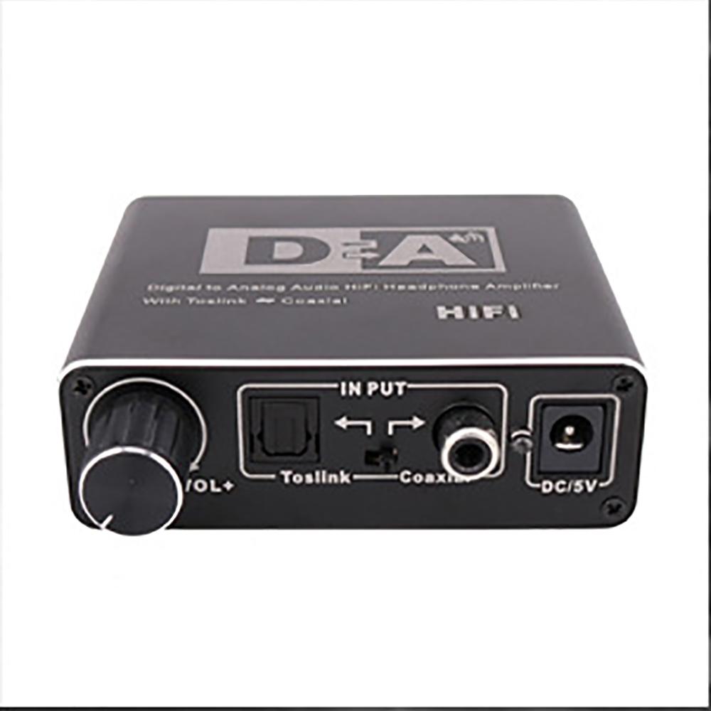 Digital to Analog Audio Converter 3.5mm Adapter with Fiber Cable RCA Out Optical