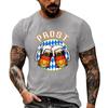Men's Retro Festival Print Short Sleeve T-Shirt, Loose Fit Casual Summer Top