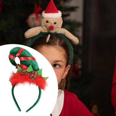 Christmas Elf Hat Headband Hair Hoop Xmas Band Kids Adult Headwear