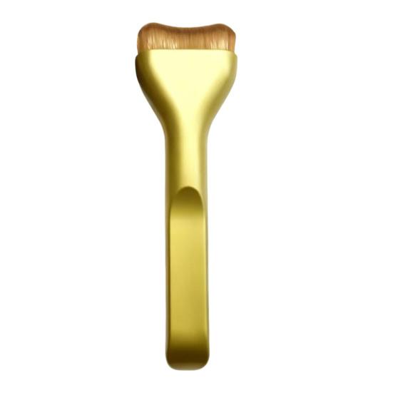 

Foundation Brush with Long Handle Flat Top Synthetic Bristles Liquid Makeup Brush Professional Facial Mud Applicator Kabuki Brush золотистий
