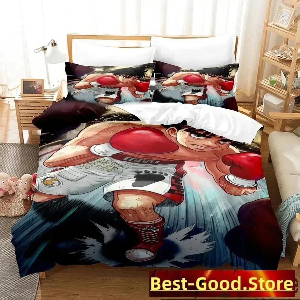 Fighting Spirit Hajime No Ipo Anime Beding Set Print With Pilowcase Bed Soft Duvet Cover Soft Single Double Quen Super King-Sized Dimensionsd