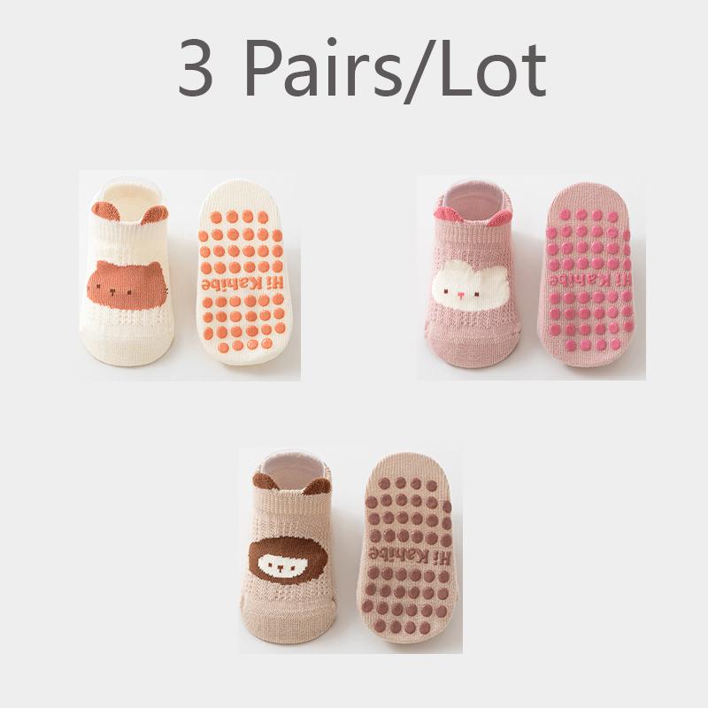 3/5 Pairs Baby Socks Cool Summer Wear Lightweight Baby Boy Socks Nonslip Cotton Socks For Newborns