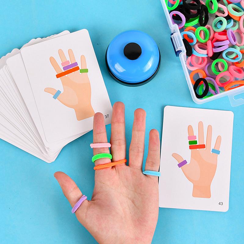 Kids Finger Ring Board Game Color Matching Toys Interactive Party Games Hand-Eye Coordination Sensory Educational Toys For Child